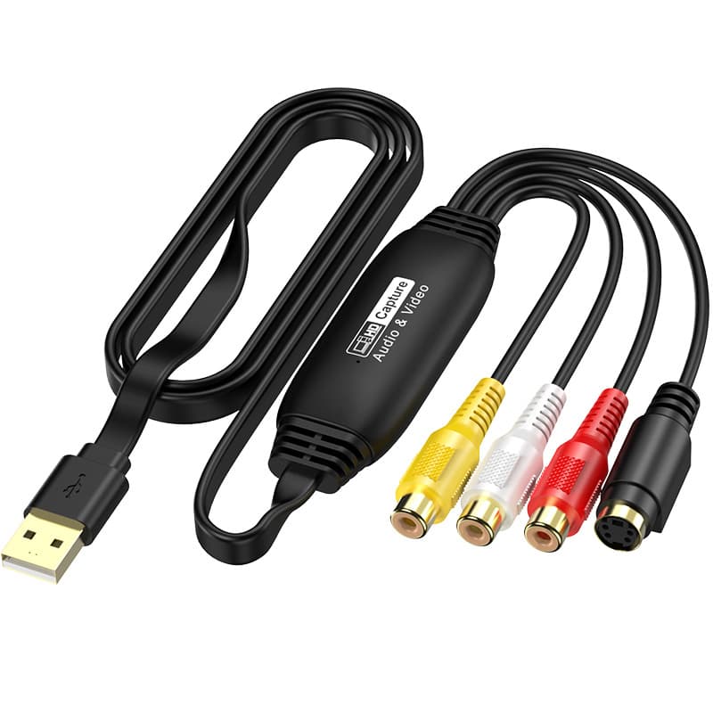 Cross-border USB Video Capture Card, Driver-Free AV Signal Capture USB Capture Card, Compatible with Android and Windows 11