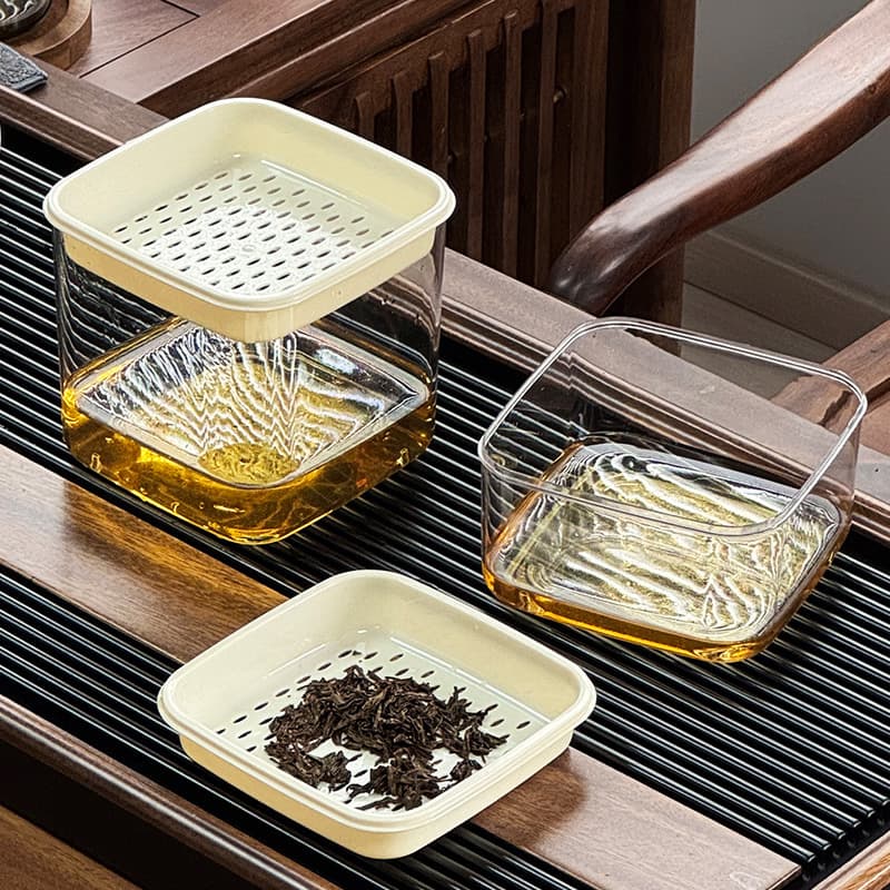 Desktop Tea Leaf and Dregs Drip Basket, Multi-Purpose Kitchen/Living Room Home Wastewater Tea Bucket