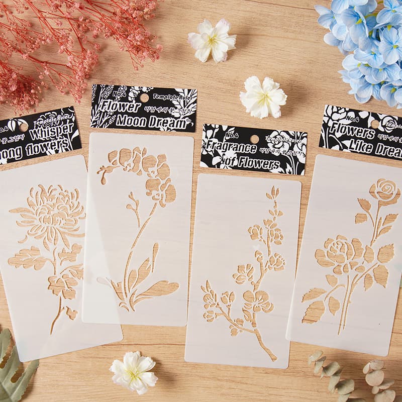 Yuezhen Huaying Fufeng Hand-copied Newspaper Template Color Painting Template Cross-border PET Template Hollow Painting Template Drawing Template