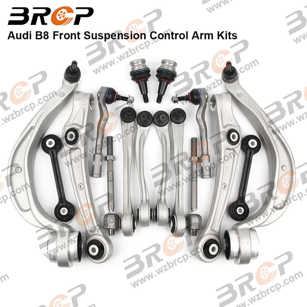 Front Suspension Kit for Audi A4L B8 Straight Arm, Curved Arm, Control Arm, Tie Rod, Stabilizer Bar, Ball Joint