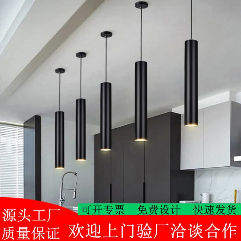 COB surface-mounted spotlights downlights LED office restaurant hotel corridor pendant line engineering round cylinder pendant light