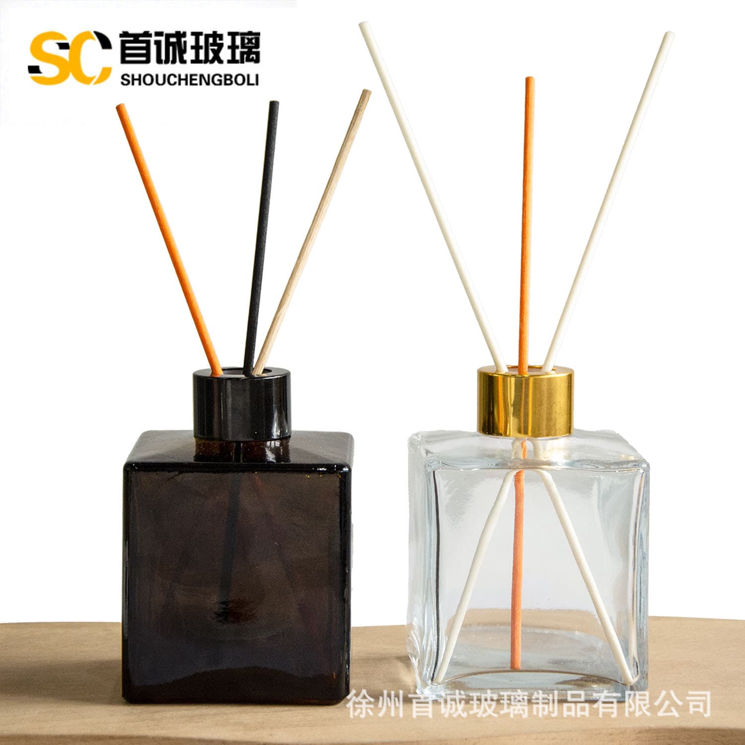 200ml glass aromatherapy bottle, square, high-looking, car-mounted aromatherapy bottle, high-end creative aromatherapy bottle, naked bottle