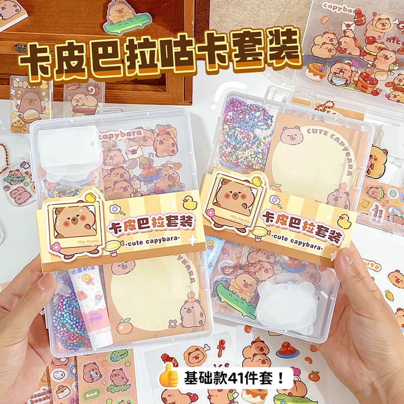 Capybara Grunting Card Set Creative DIY Journal Kit for Student Graduation Gifts