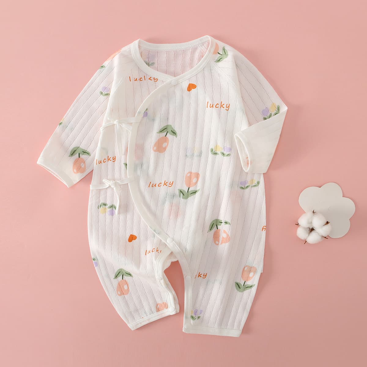 Baby Summer Thin Newborn Onesie Pure Cotton Seamless 0-6 Months Unisex Butterfly Outfit Undershirt