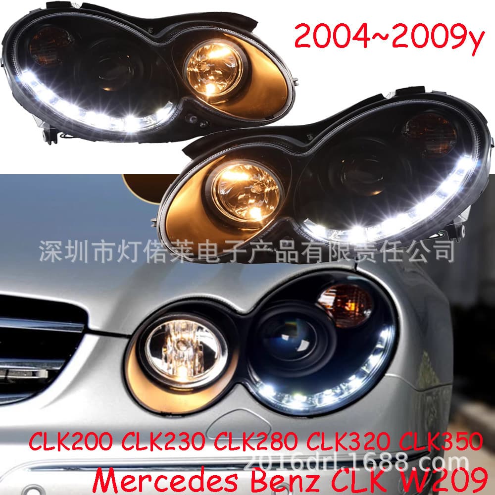 Suitable for Mercedes-Benz CLK W209 headlight assembly LED daytime running light headlight fog light 2004 ~ 2009