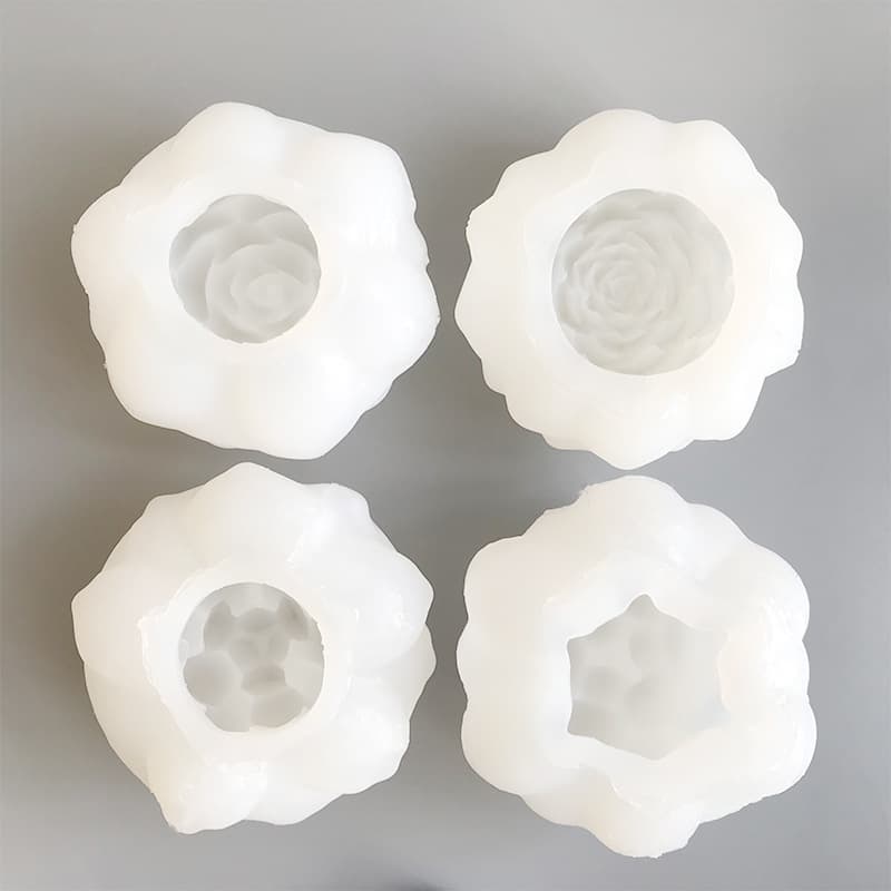 diy succulent aromatherapy candle silicone mold three-dimensional flower mirror aromatherapy plaster ornaments mold