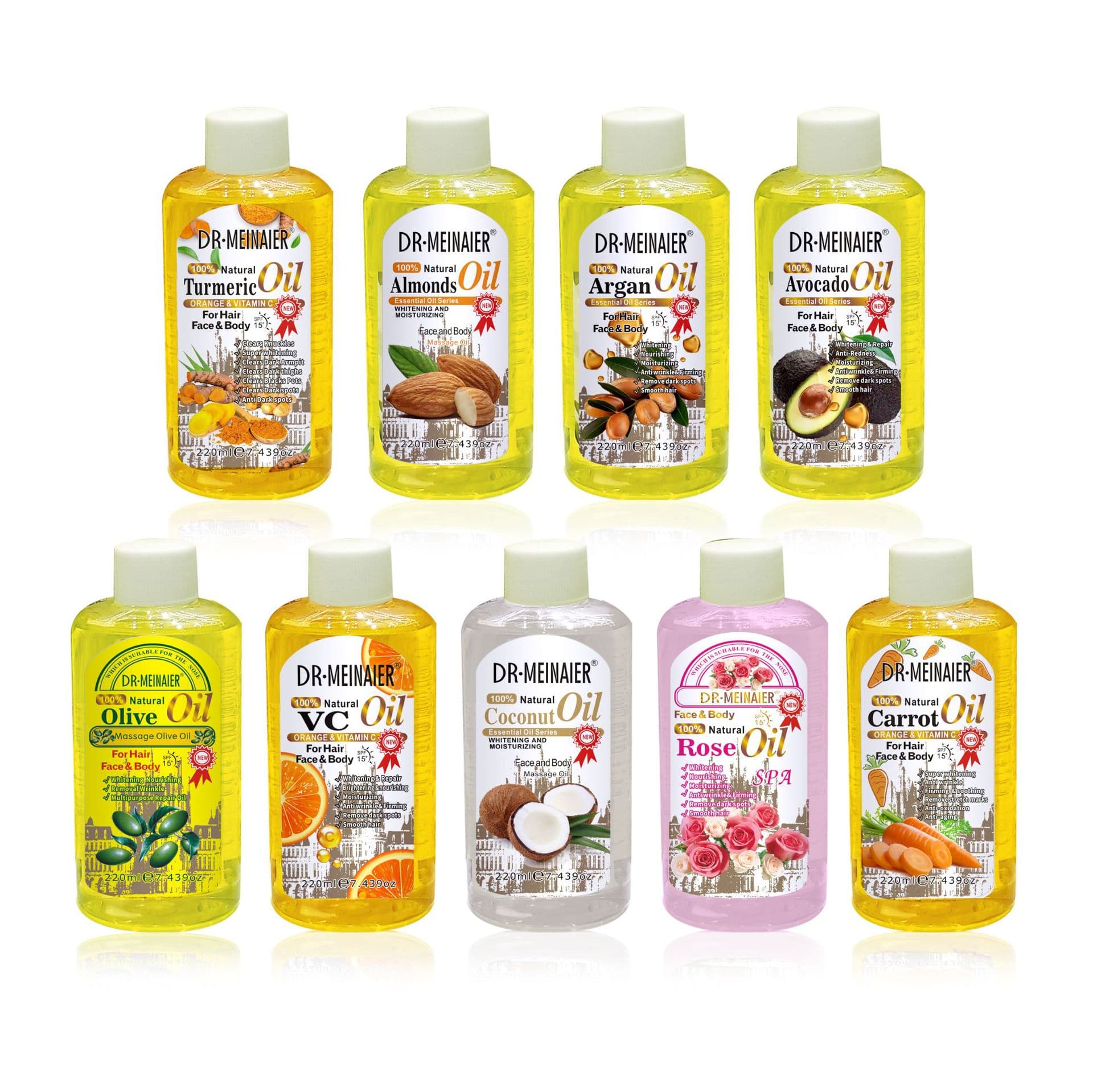 Cross-Border Turmeric Coconut Carrot Vc Oil Massage Moisturizing, Darkening and Repairing Skin Facial Body Spa Moisturizing Oil