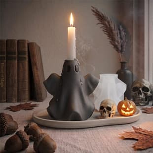 Halloween Ghost Candle Holder Aromatherapy Candle Resin Mold Handmade DIY Decorative Ornament Silicone Mold Custom