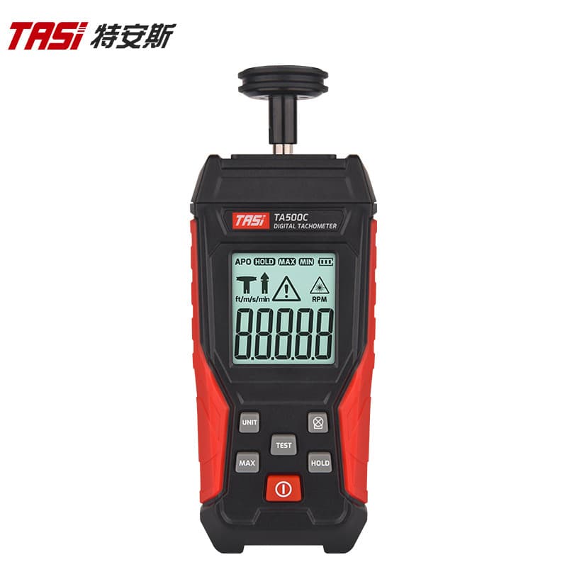 Tesasi Laser Tachometer TA500C Digital Contact Tachometer Speed Tachometer Line Speed Tachometer