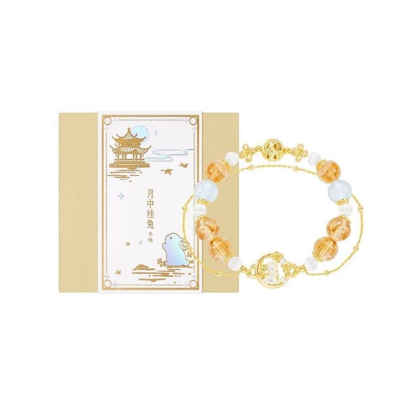 Mid-Autumn Jade Rabbit Bracelet, Museum Cultural Creative Birthday Gift for Girls