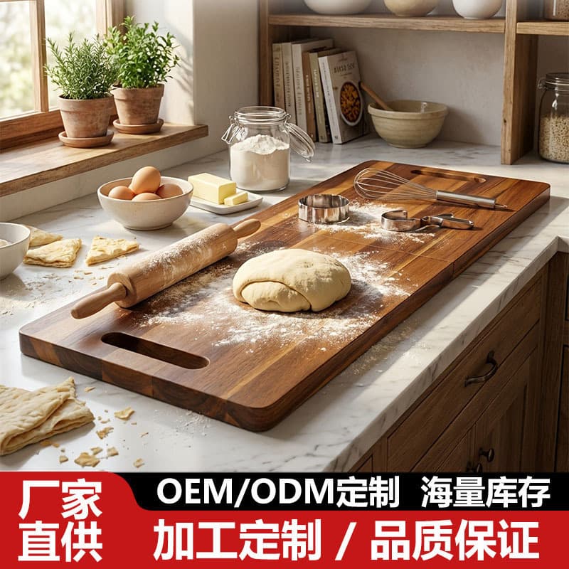 Acacia Wood Cutting Board, Household Kitchen Acacia Wood Chopping Board, Large Foldable Deli Cheese Board, Rectangular Chopping Board