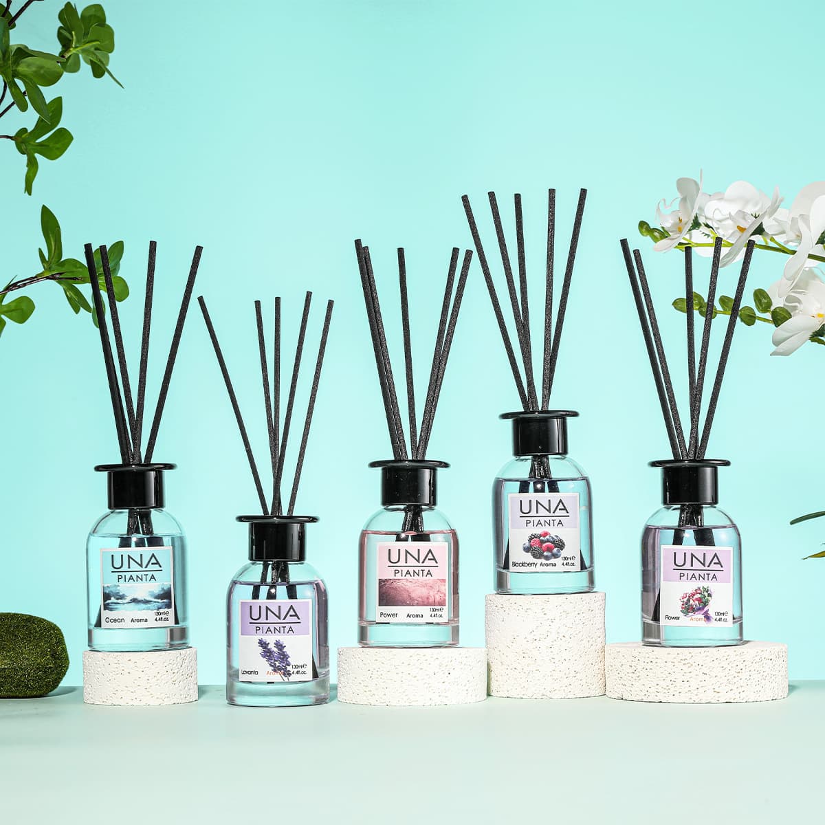 Home Flameless Reed Diffuser for Long-Lasting Indoor Air Freshener, Suitable for Bedroom, Living Room, Bathroom, and Car Multi-Purpose Use
