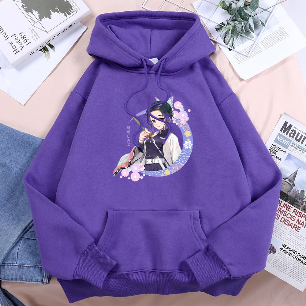 Anime Demon Slayer Kochou Shinobu With A Sword Women's Hoodie