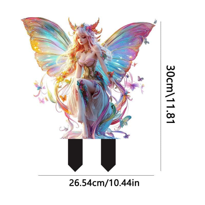 Cross-border popular angel elf acrylic garden decoration courtyard ornaments Christmas and Halloween animal ground ornaments