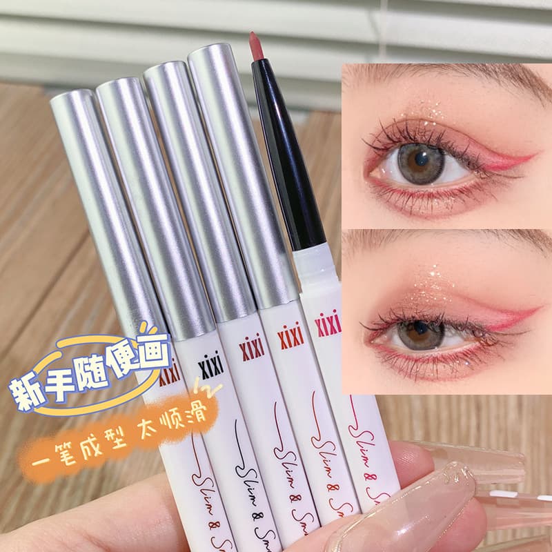 Xixi Fine Smooth Waterproof Eyeliner Pencil Long-Lasting Smudge-Proof Natural Waterproof No-Makeup Look Daily Wear