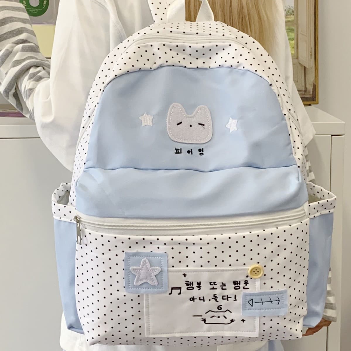 New Girl's Backpack Floral High-Look Backpack Student Design College Student Large Capacity Commuting School Bag