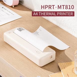 HPRT MT810 Home Small Printer A4 Wireless Bluetooth Mini Portable Printer (English Version)