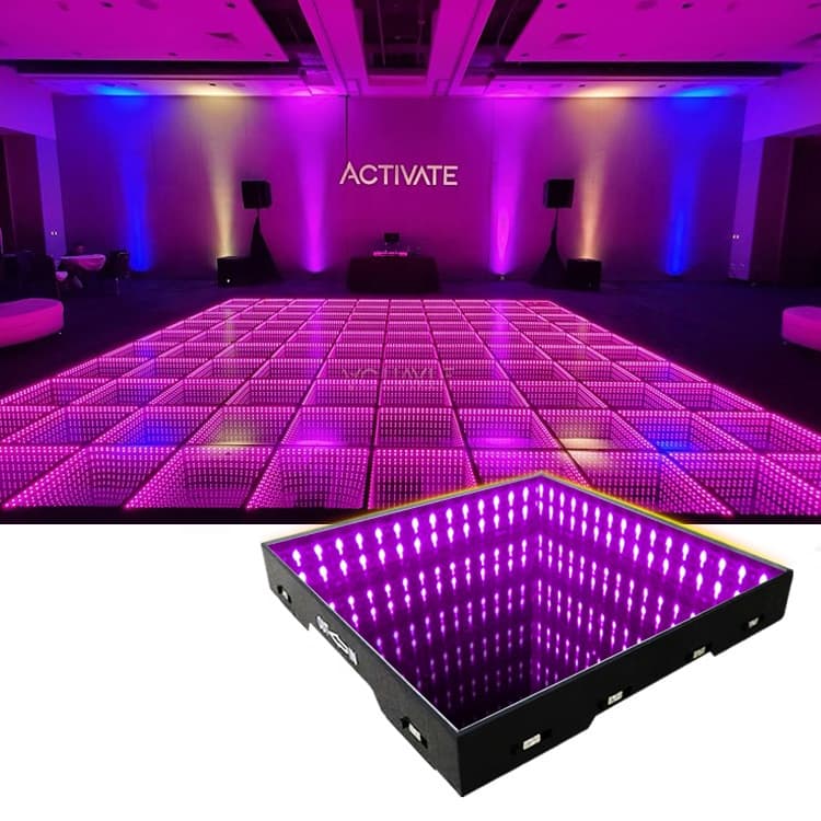 Stainless Steel RGB Floor Tile Light for Outdoor Parks, Plazas, Billboards, Display Cabinets, Thousand-Layer Abyss Mirror RGB Lighting Effects