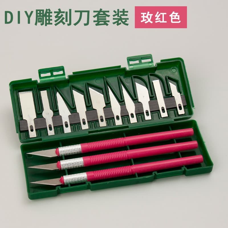 Tang's 13-Piece Carving Knife Set, Utility Knife, Model Knife, Rubber Stamp Carving Knife, Paper Cutting Craft Knife, Small Carving Knife