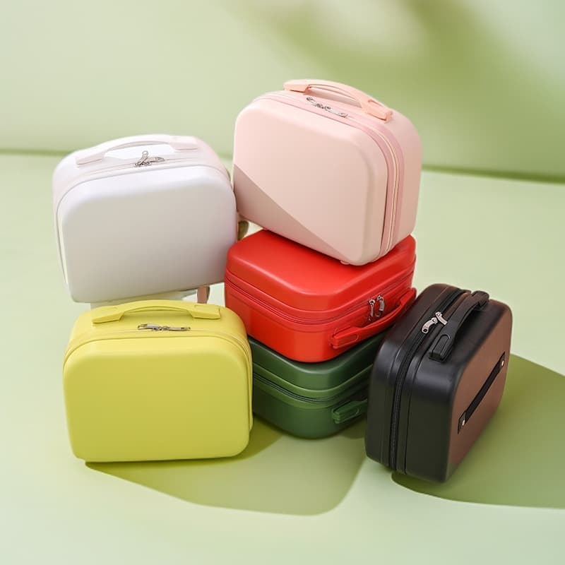 Small cosmetic case, mini suitcase, 14-inch suitcase storage bag, portable travel password box, customized LOGO