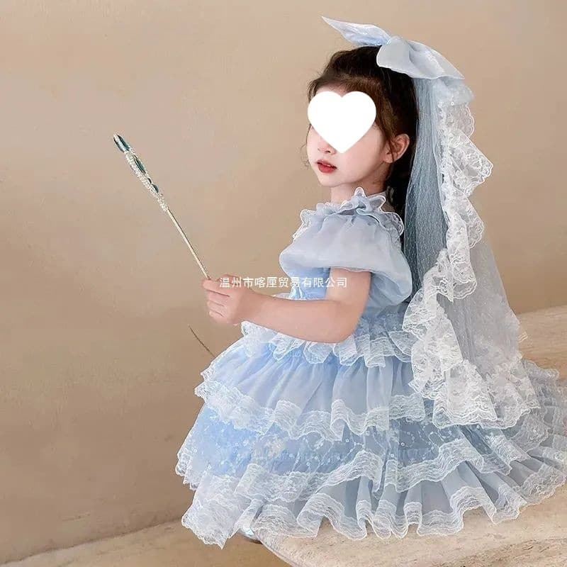 Frozen Elsa Princess Girls 2026 New Children's Birthday Lolita Summer Dress