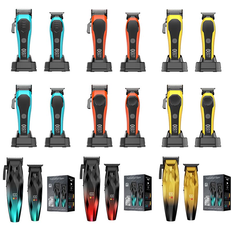 Cross-border hot selling digital display electric hair clipper hair salon hairdresser's professional electric clipper household electric clipper set