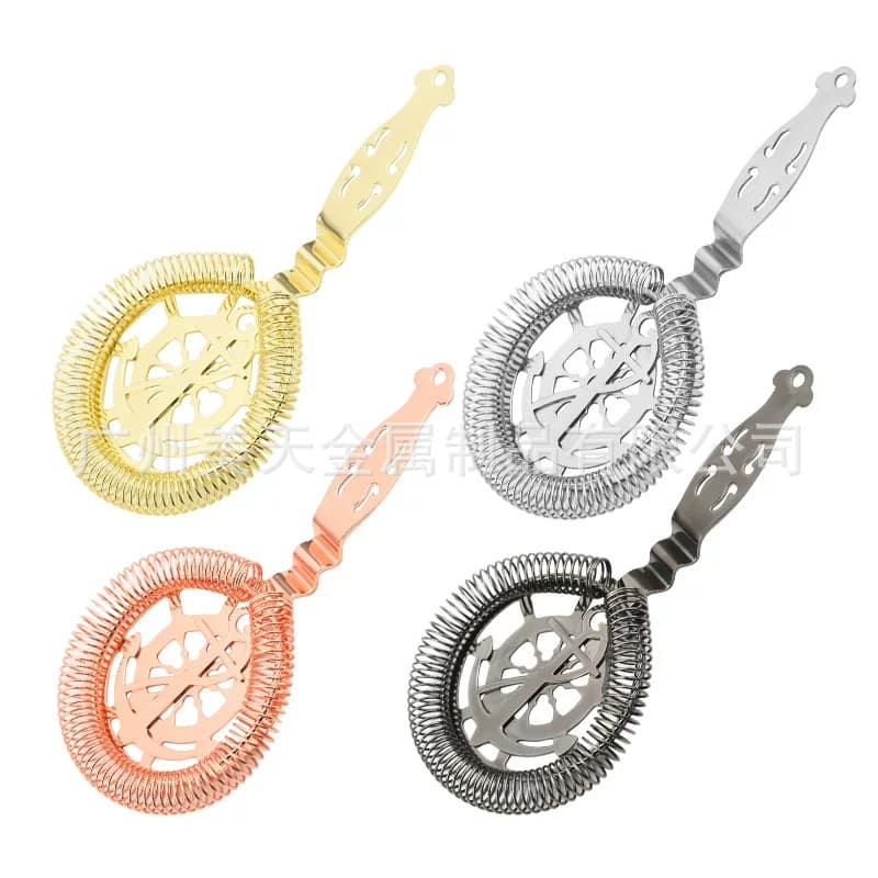 304 Stainless Steel New Ice Separator Ice Strainer Bar Tool Ice Block Stopper Filter Cocktail Wine Strainer