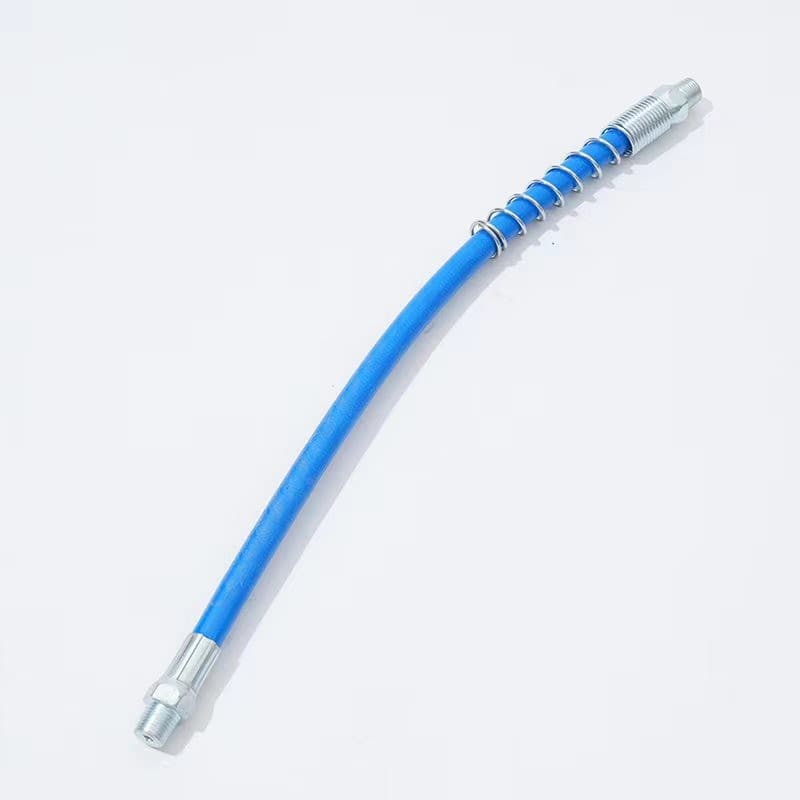 Grease Gun 30" Hose Extension with Spring, Explosion-Proof Hose, Flat Nozzle, Thickened Hose with Connector Accessories