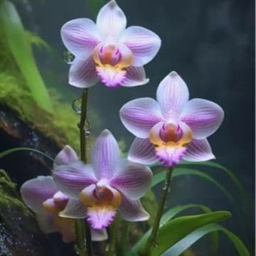 Hot-selling large-faced cat orchid, filling the house with a rich fragrance. New potted plant, cute in appearance, with a refreshing aroma and removes formaldehyde.