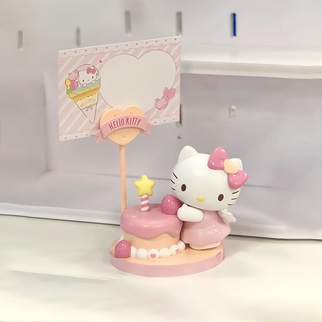 Hello Kitty Dessert Note Desktop Decoration Message Photo Note Holder Cute Doll Desktop Decoration Girl Gift