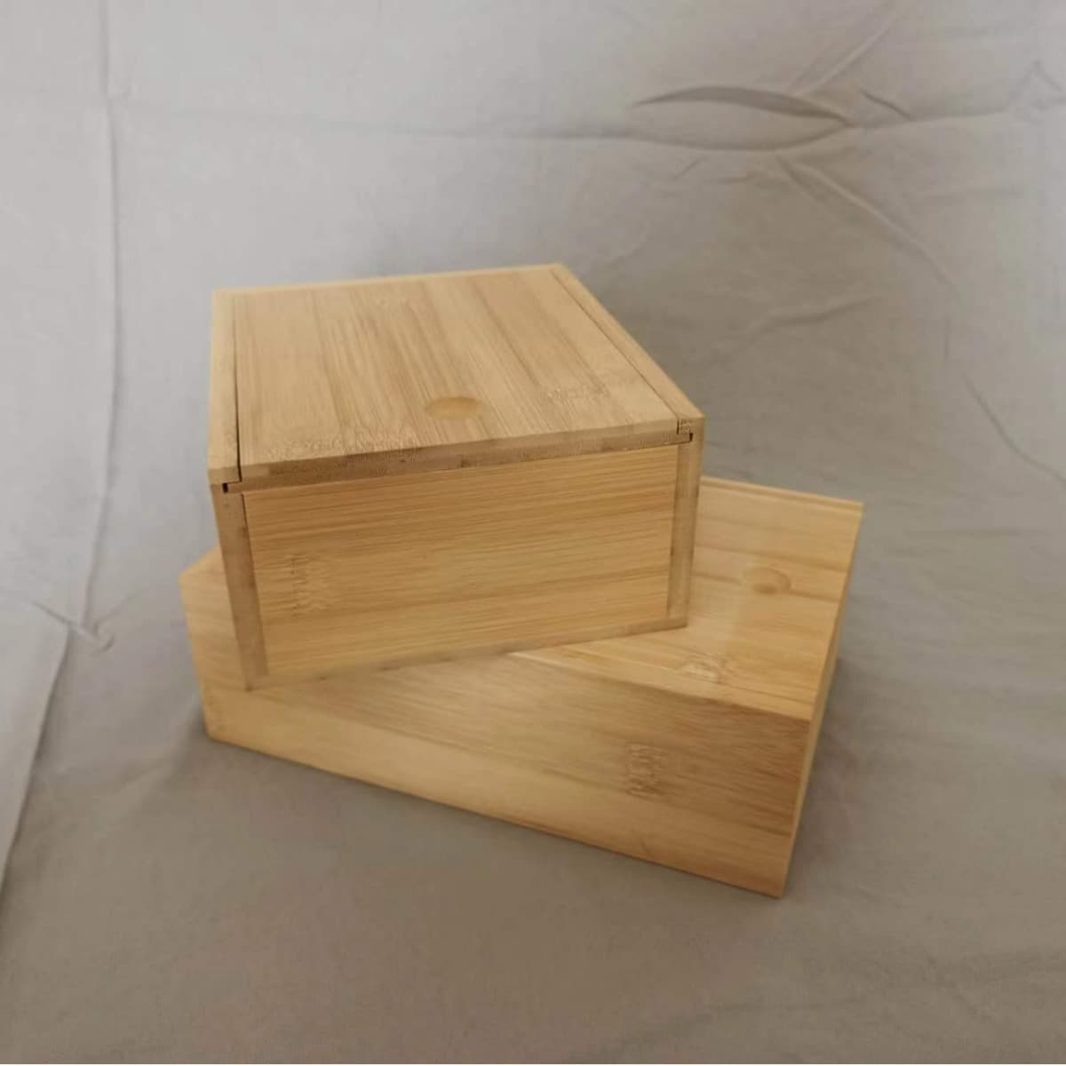 Custom Rectangular Gift Box, Pull-Top Wooden Storage Packaging Box, Tea Bamboo Wood Box