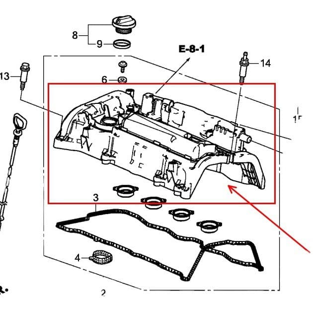 Valve Cover for Accord Odyssey CRV Engine 12310-RDF-A01 12310-5A2-A01