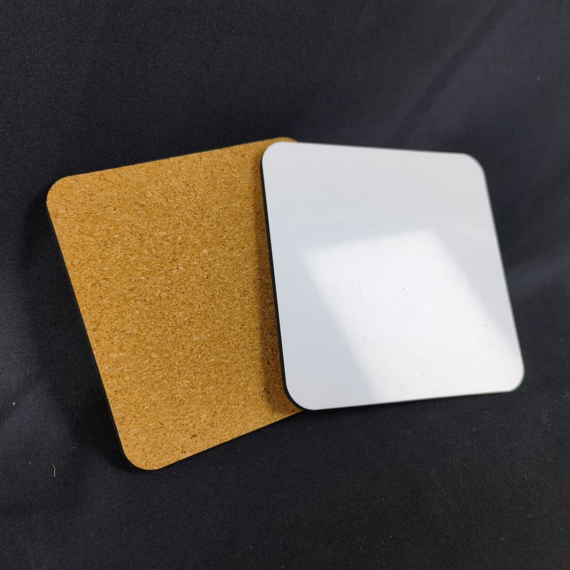 Heat Transfer Blank Cup Mat MDF Density Board Cup Mat Cork Bottom Beer Heat Transfer Material Daily Kitchen Tableware