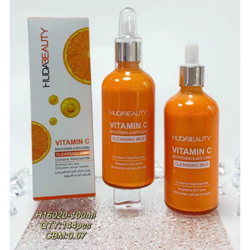 HUDA Beauty Vitamin C Serum Lotion 100ML Full English Packaging Moisturizing Nourishing Face