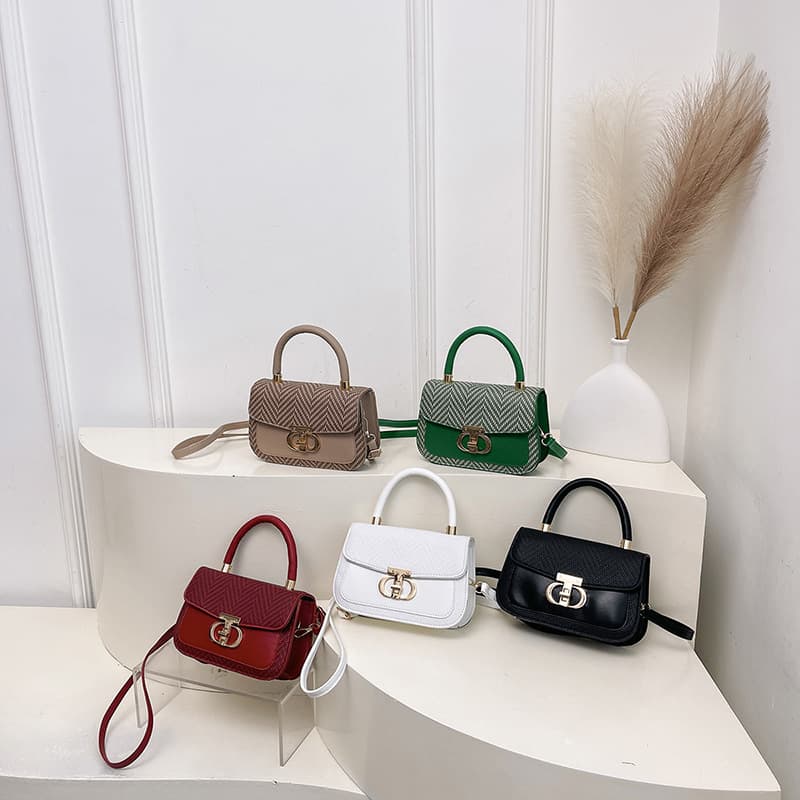 2025 summer new fashion texture small square bag retro trendy shoulder crossbody bag niche design handheld women's bag