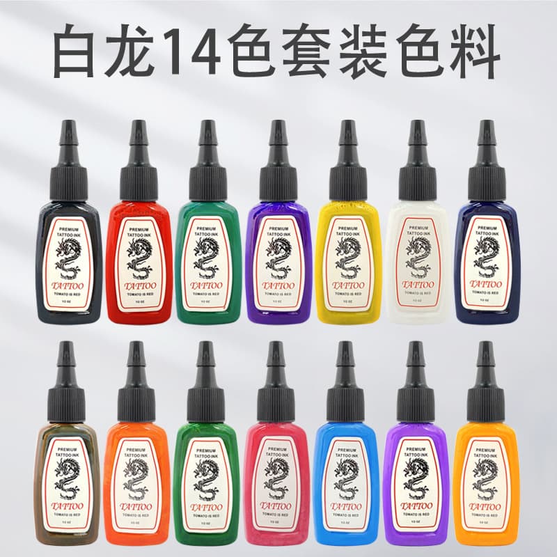 White Dragon Tattoo Ink Set Practice Body Art Coloring Tools 10 Colors 15 Colors 25 Colors Tattoo Ink Kit for Beginners