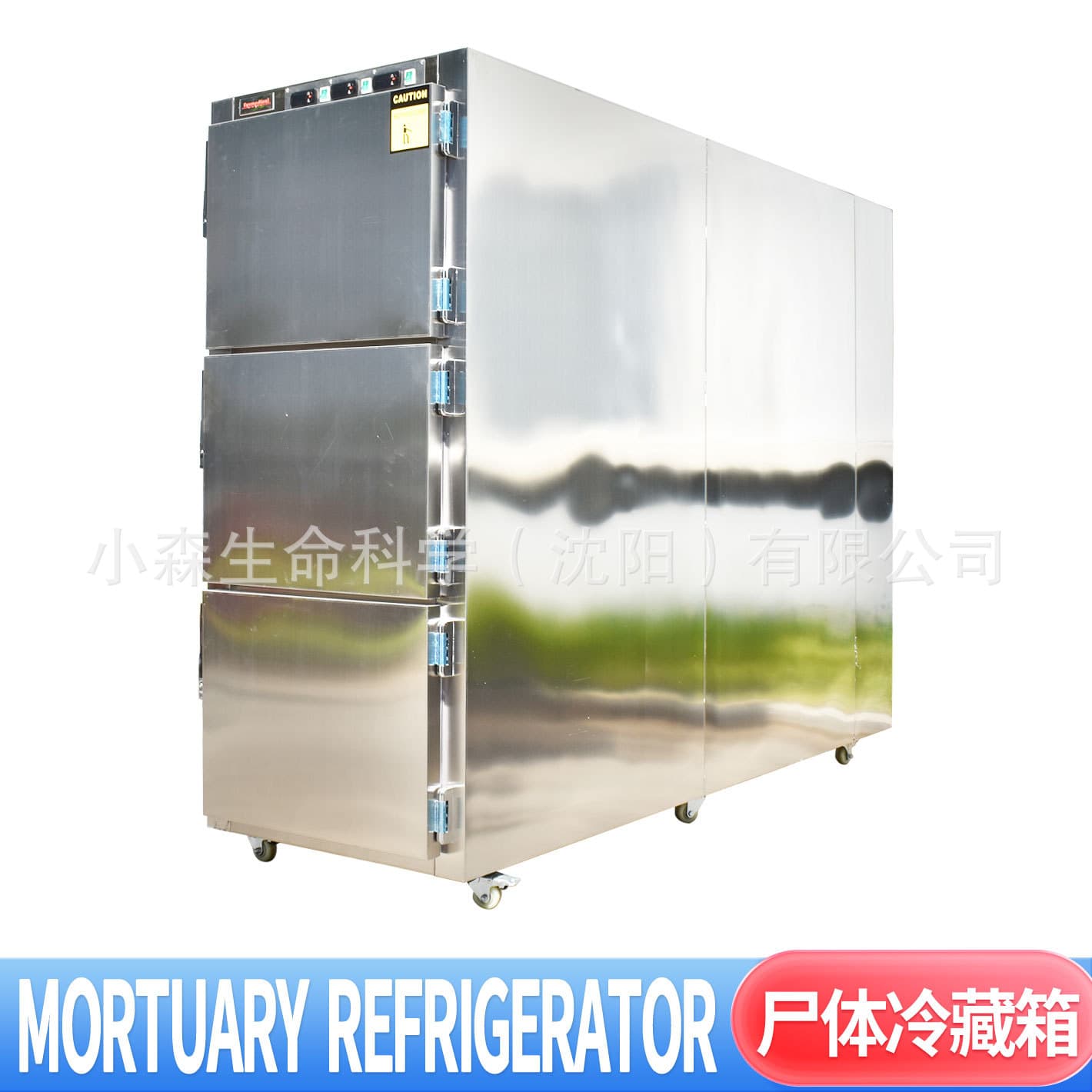 Morgue Refrigerator Three-Door Mortuary Cabinet for Body Freezing and Storage, Corpse Chiller