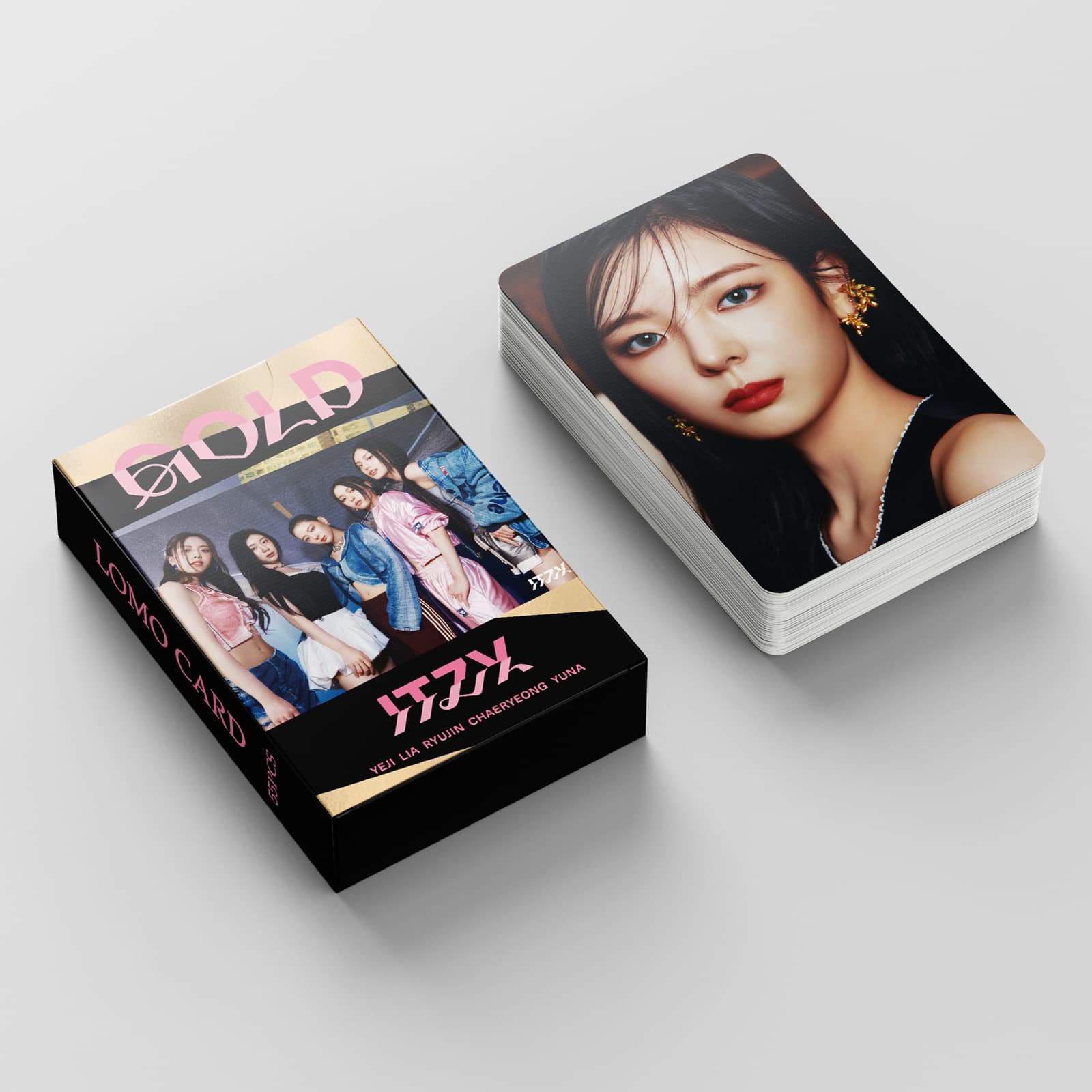 In-stock 55 ITZY photo cards GOLD cards Yeji Lia Ryujin Chaeryeong Yuna