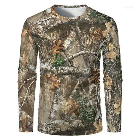 Cross-border Trade Men's Camo Hunting Long Sleeve T-Shirt Outdoor Sports Tactical Training Long Sleeve T-Shirt