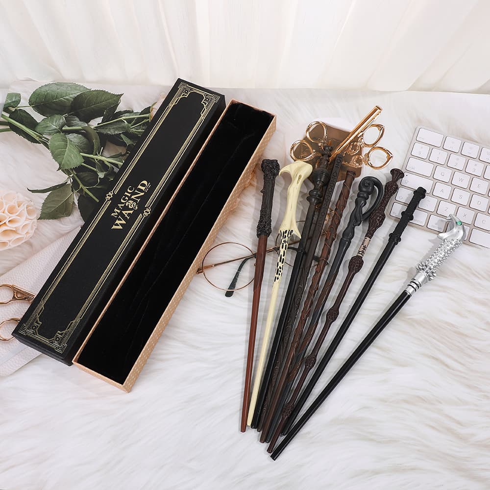 Harry Potter wand Hermione Voldemort magic wand elder wand Halloween COS props black gift box
