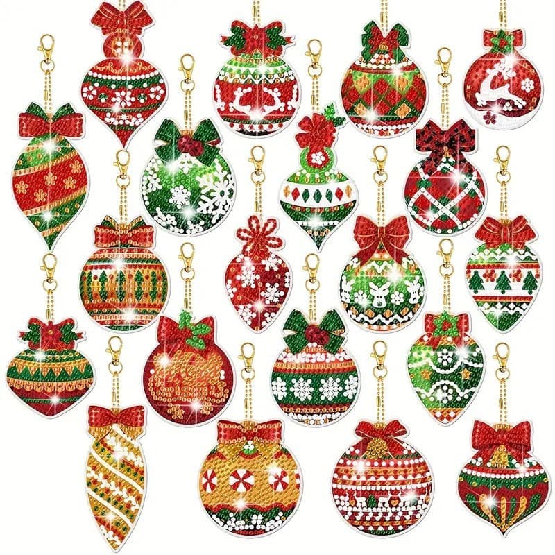 DIY Diamond Painting Pendant 20 Piece Set New Year Decorations TEMU Cross Border Amazon Wholesale Christmas