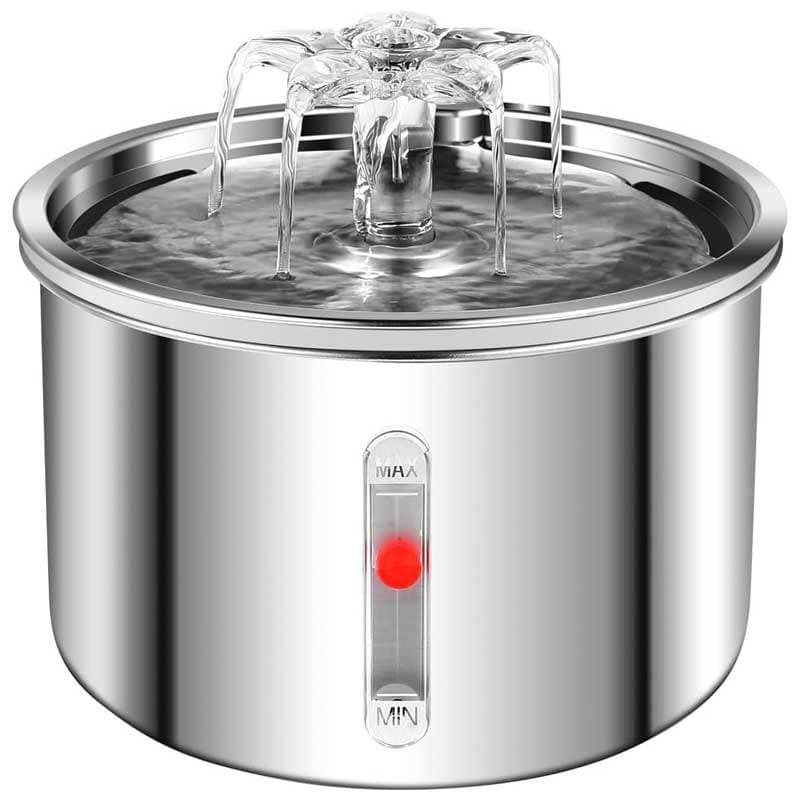 New Pet Water Dispenser Stainless Steel Cat Water Dispenser Dog Automatic Water Feeder Live Water Circulation Pet Supplies