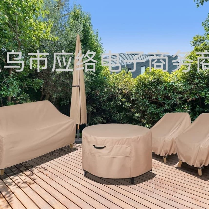 Outdoor dust cover courtyard table and chair cover rainproof furniture cover table and chair protective cover BSCI factory