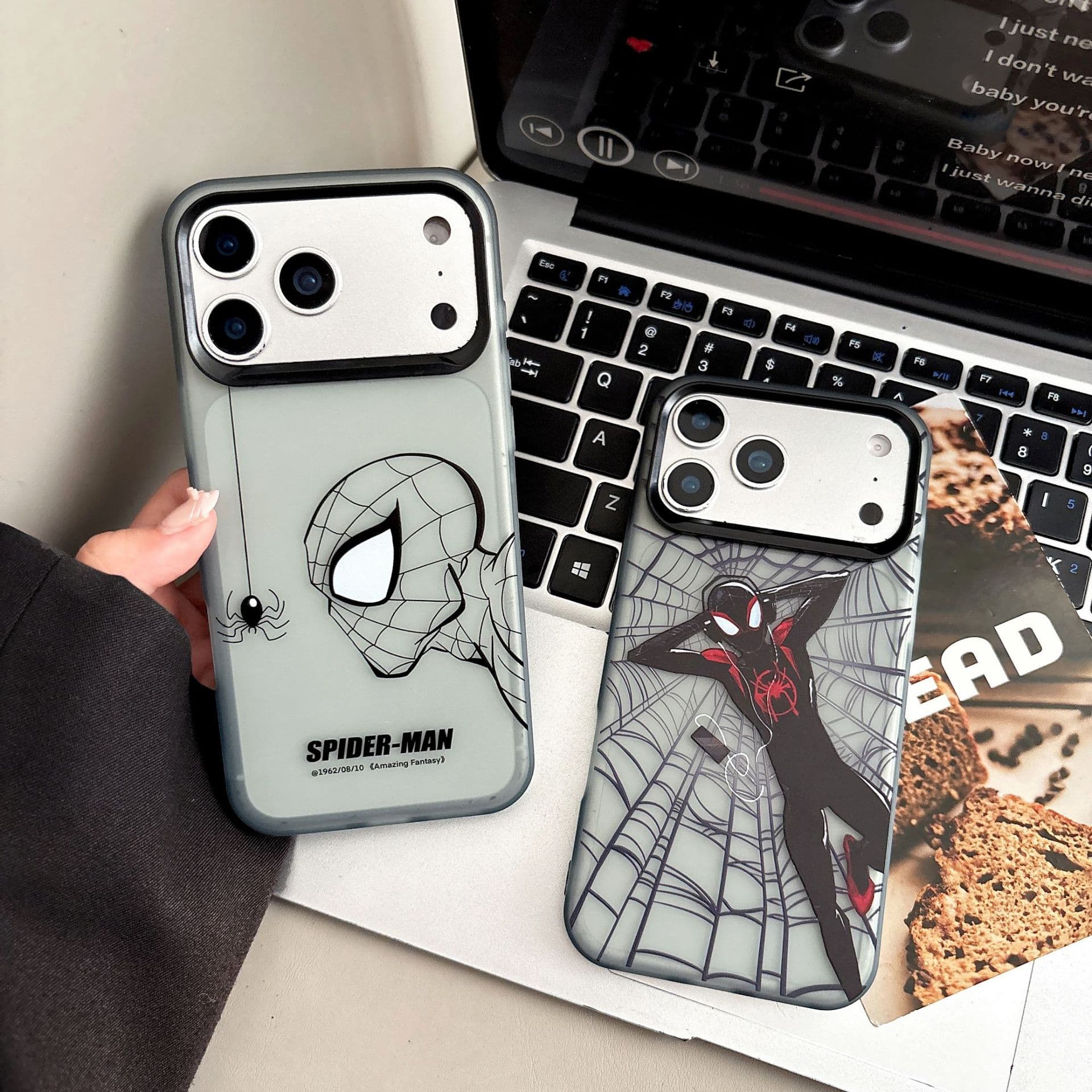 Creative Marvel iPhone 16 Pro Max case, iPhone 15 Spider-Man 14/13 new 17P men