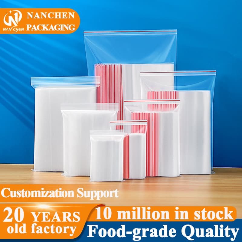 PE Plastic Ziplock Bag, Zip Lock Bag, Zipper Bag, Resealable Self-Sealing Bag