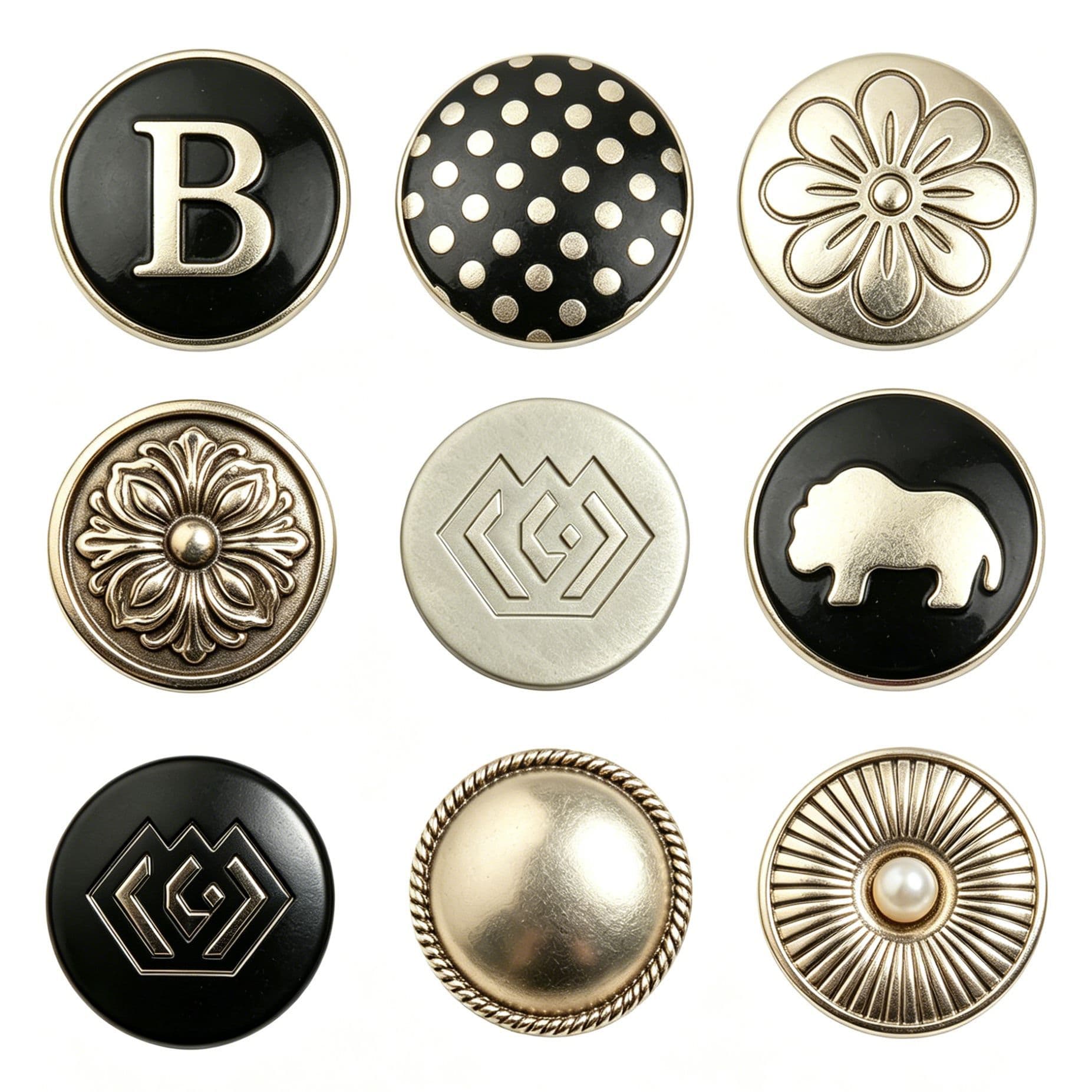 High-end Metal Snap Button Custom No-sew Button for Coat Jacket Down Jacket Hidden Buckle Mother-child Buckle Luggage Button