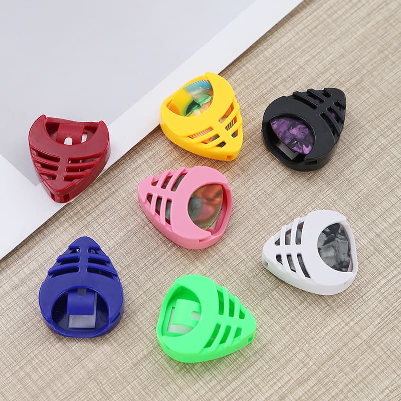 Musical instrument pick box, guitar color pick clip, love-shaped pick clip, stickable pick clip, pick box