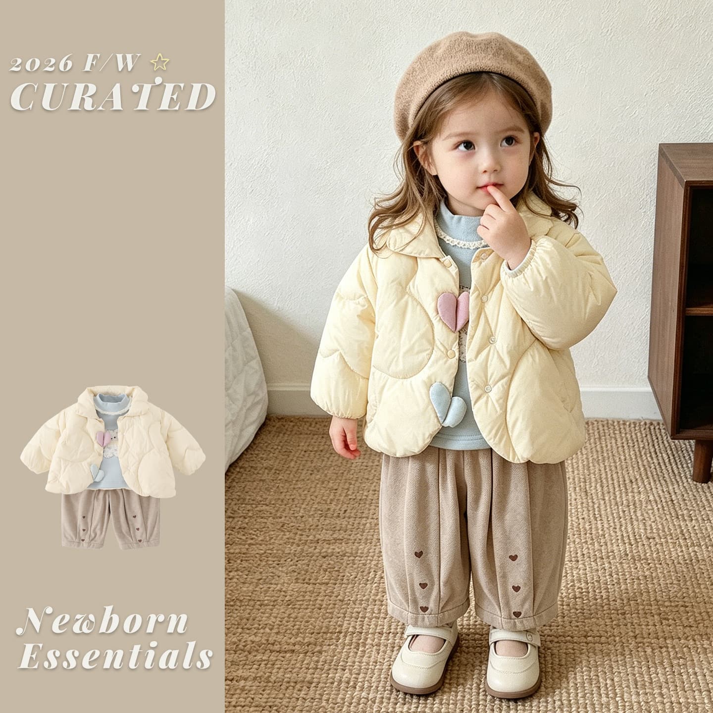 2026 Newborn Baby Down Jacket, Winter Warm Cartoon Top, Infant Outdoor Quilted Cotton Coat, Toddler Winter Set