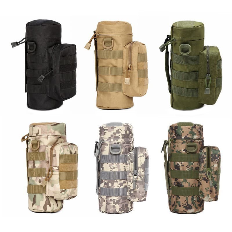 Cross-border 095 Outdoor Hiking Tactical Water Bottle Pouch Accessory Bag MOLLE System Waist Hanging Bag Cup Holder No Shoulder Strap