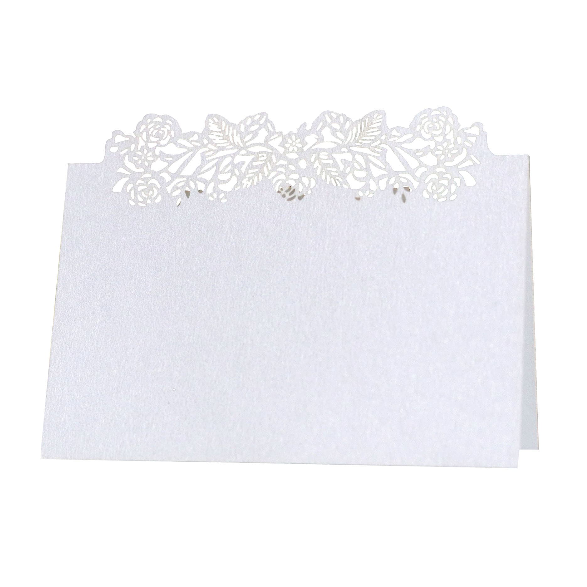Wedding Butterfly Place Card Hollow Rose Creative Name Sign-in Table Card Cream Pearl Table Card Wholesale